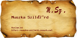 Muszka Szilárd névjegykártya